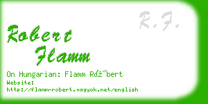 robert flamm business card